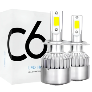 Lâmpada Led H4 C6 Super Led 6000k 72w 4800lm 2 Leds Chevrolet Celta (1999 Até 2014)