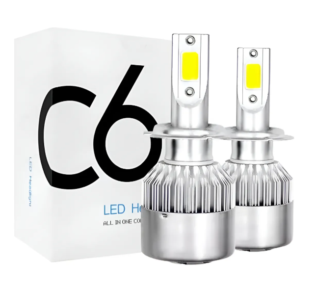 Lâmpada Led H4 C6 Super Led 6000k 72w 4800lm 2 Leds Chevrolet Celta (1999 Até 2014)